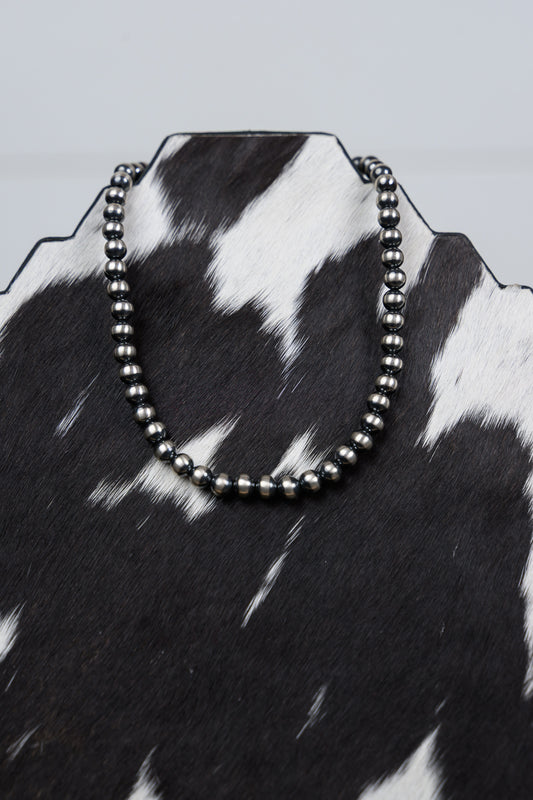 14" 7 mm Sterling Silver Pearls