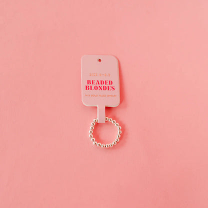 Lauren Beaded Band in Silver