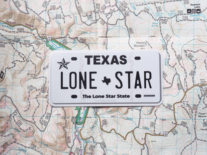 Lone Star License Plate Sticker