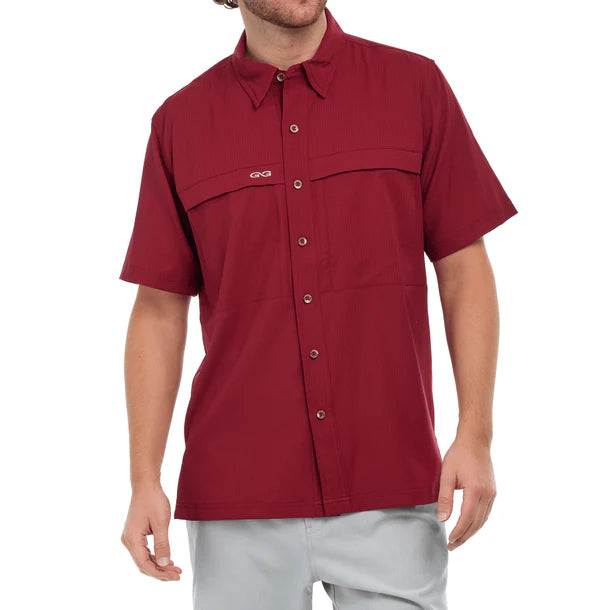 Game Guard Men’s Short Sleeve Maroon Shirt – Lightweight Outdoor Performance Shirt