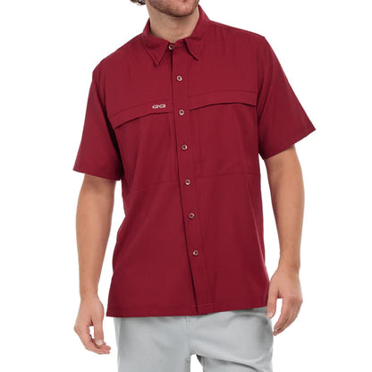 Game Guard Men’s Short Sleeve Maroon Shirt – Lightweight Outdoor Performance Shirt