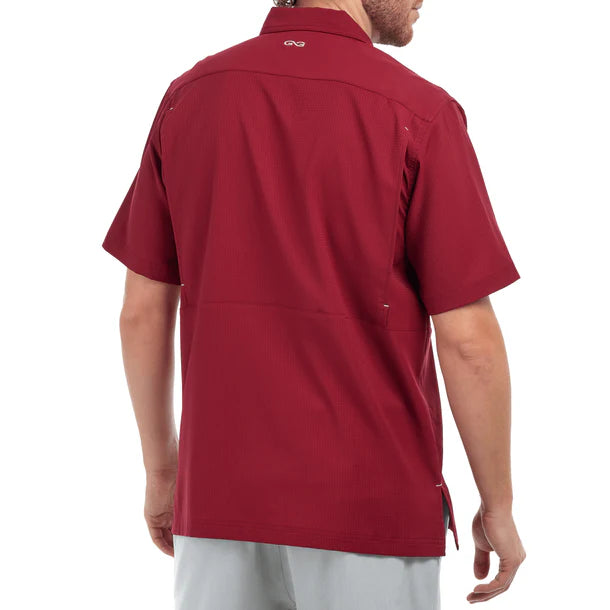 Game Guard Men’s Short Sleeve Maroon Shirt – Lightweight Outdoor Performance Shirt