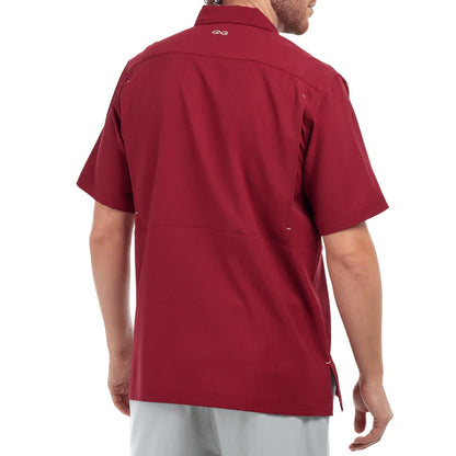Game Guard Men’s Short Sleeve Maroon Shirt – Lightweight Outdoor Performance Shirt
