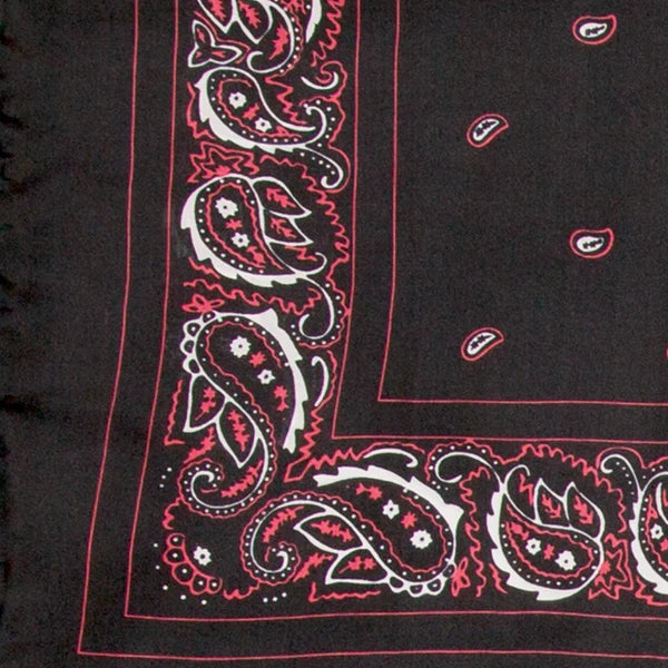 Wyoming Traders 20" Black Silk Bandana Scarf