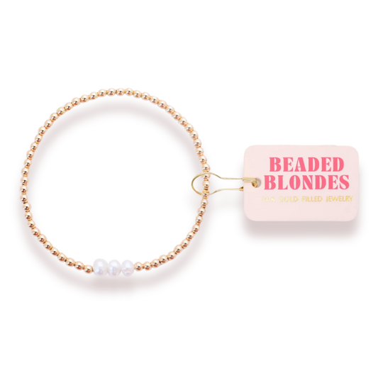 Harper Beaded Bracelet in Gold