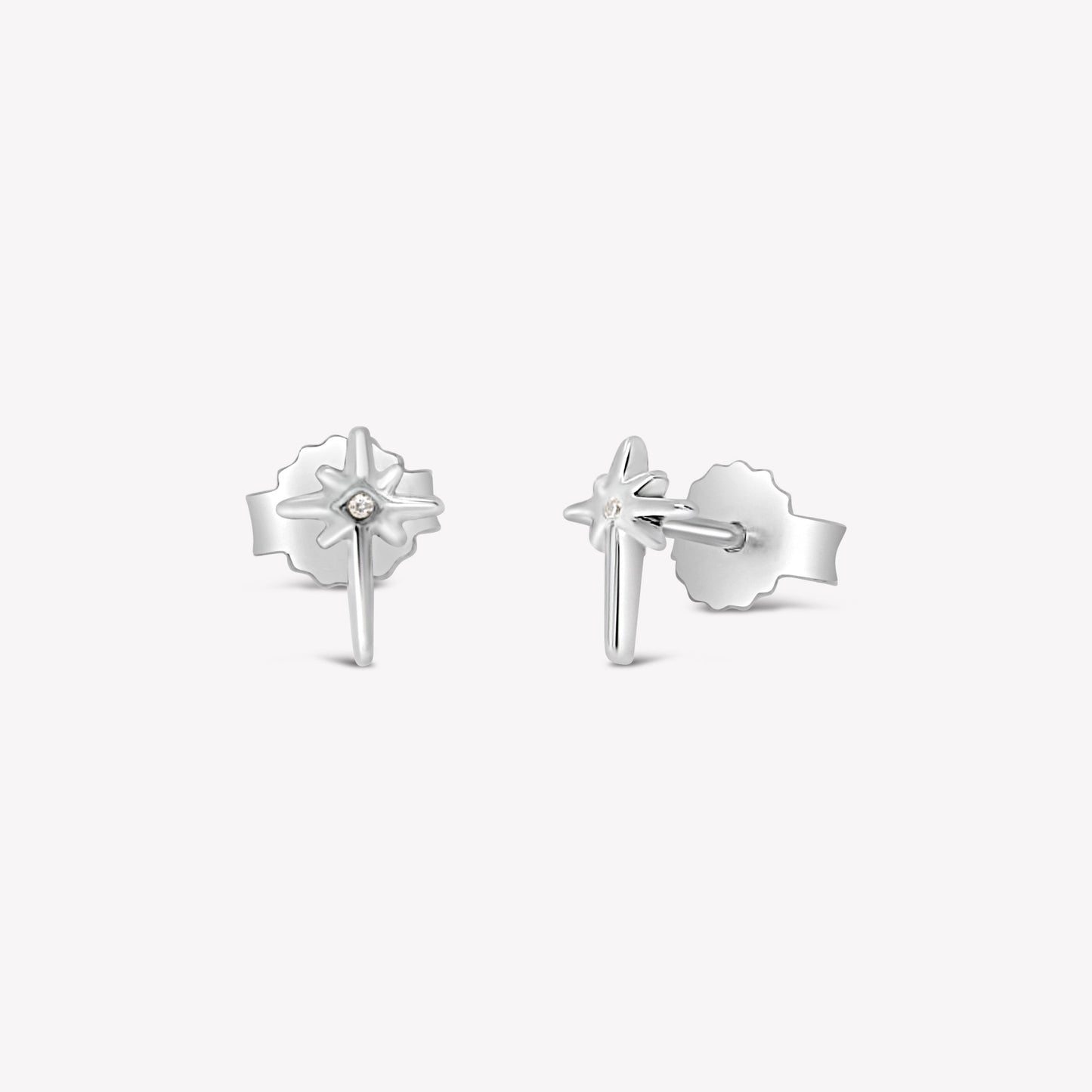 Silver Adoring Star Stud Earrings