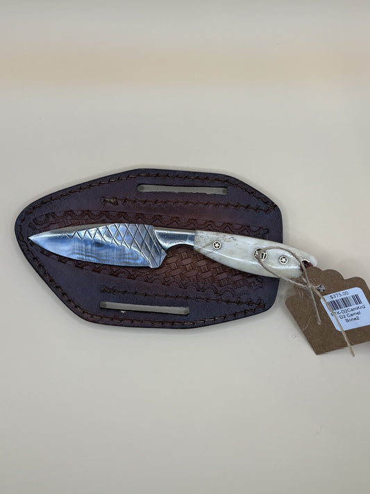 Exotic Texas Knives D2 Camel Bone Handle Knife – Premium Handmade Fixed Blade