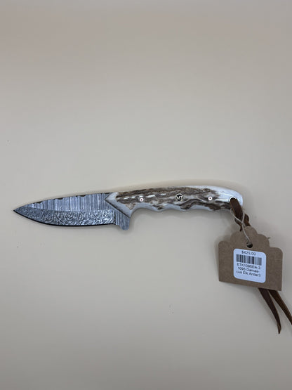 STS Ranch x Exotic Texas Knives 1095 Elk Antler Handmade Knife