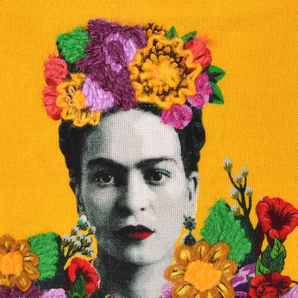 Yellow Canvas Frieda poutch 6x8"