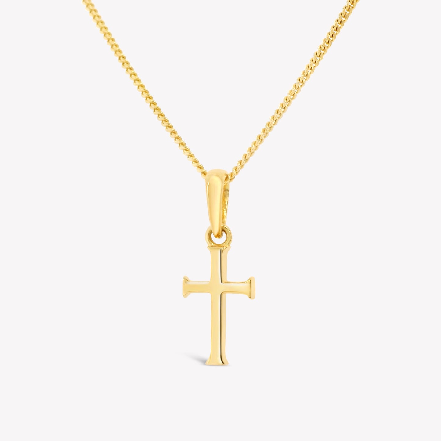 Gold Small Cross Pendant Necklace