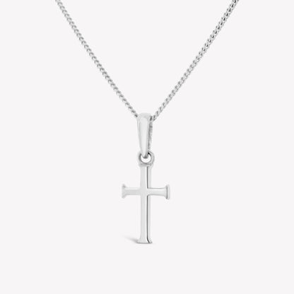 Silver Small Cross Pendant Necklace