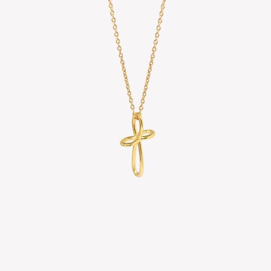 Gold Infinite Hope Cross Necklace
