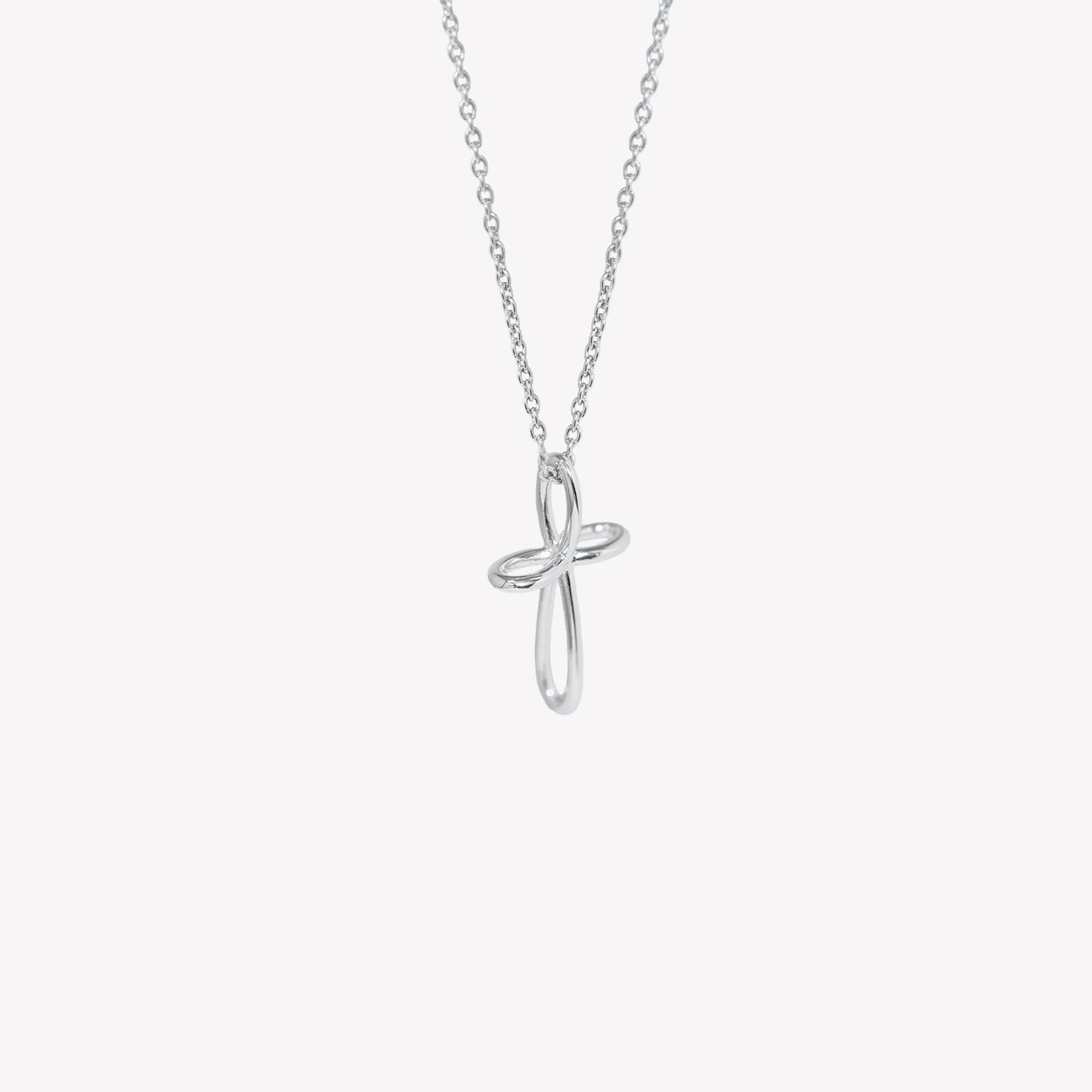Silver Infinite Hope Cross Necklace