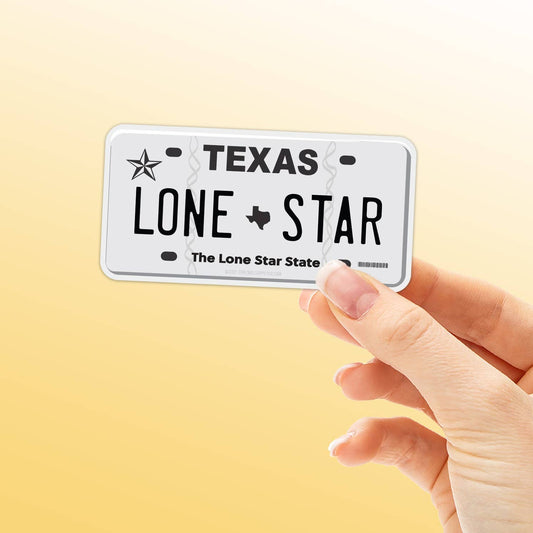 Lone Star License Plate Sticker