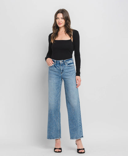FM - HIGH RISE WIDE LEG JEANS ELBE RIVER