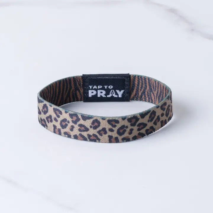 Tap To Pray Wristbands - Safari Leopard