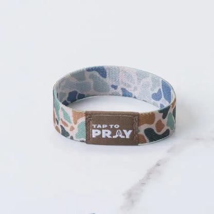 Tap To Pray Wristbands - River Rock Camo & Sage