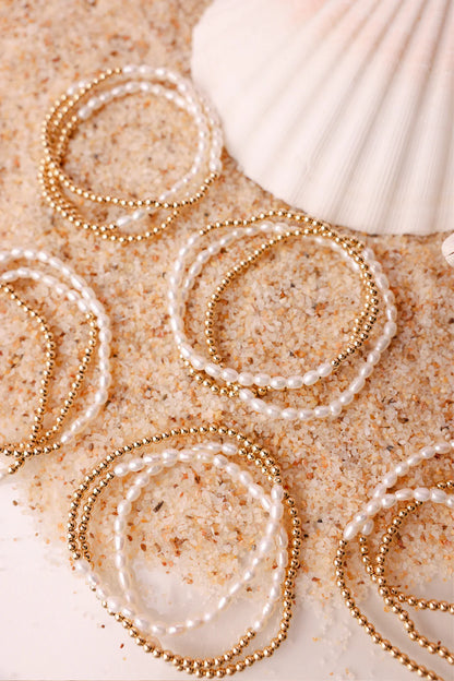 Hannah Pearl Bracelet in Gold