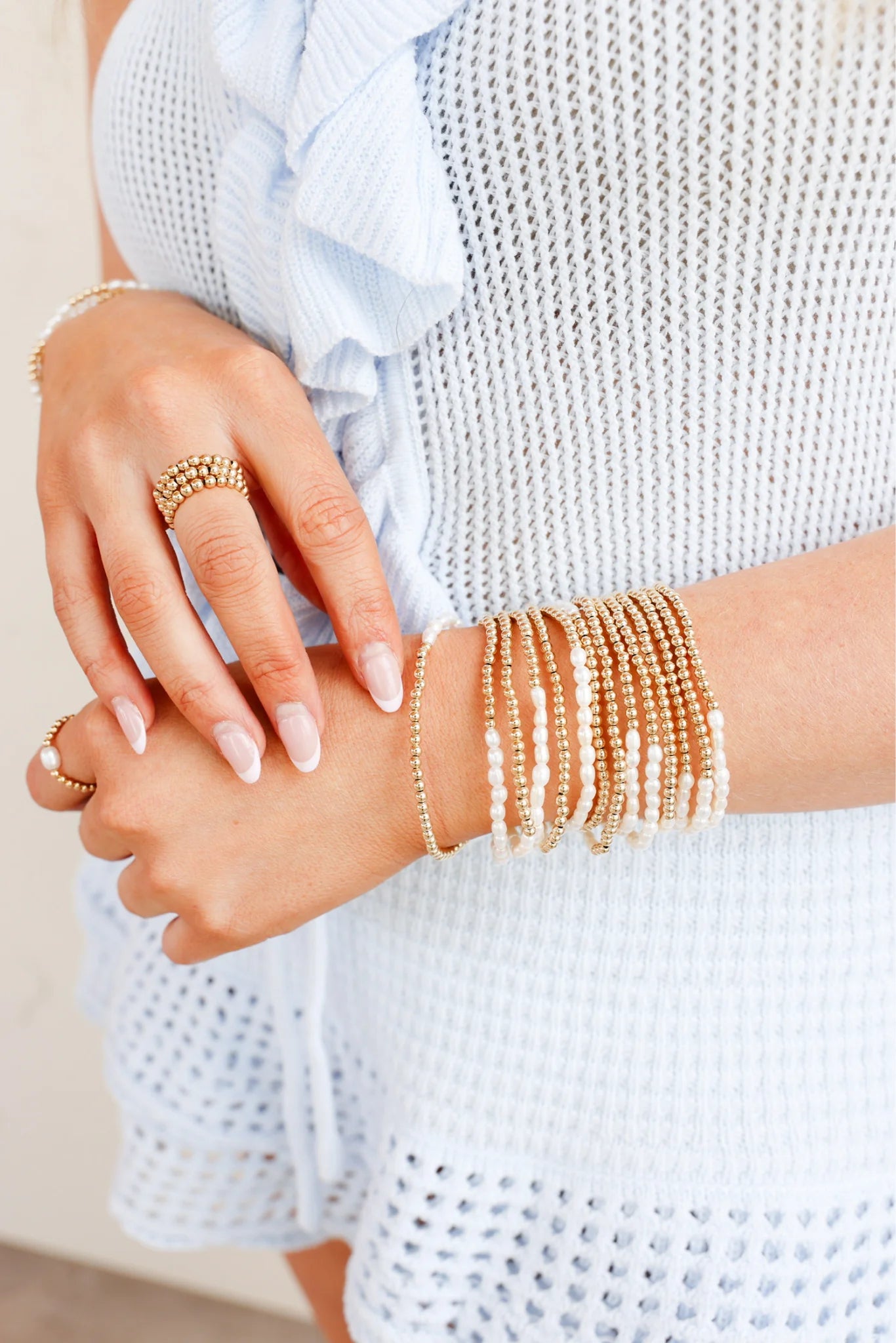 Hannah Pearl Bracelet in Gold