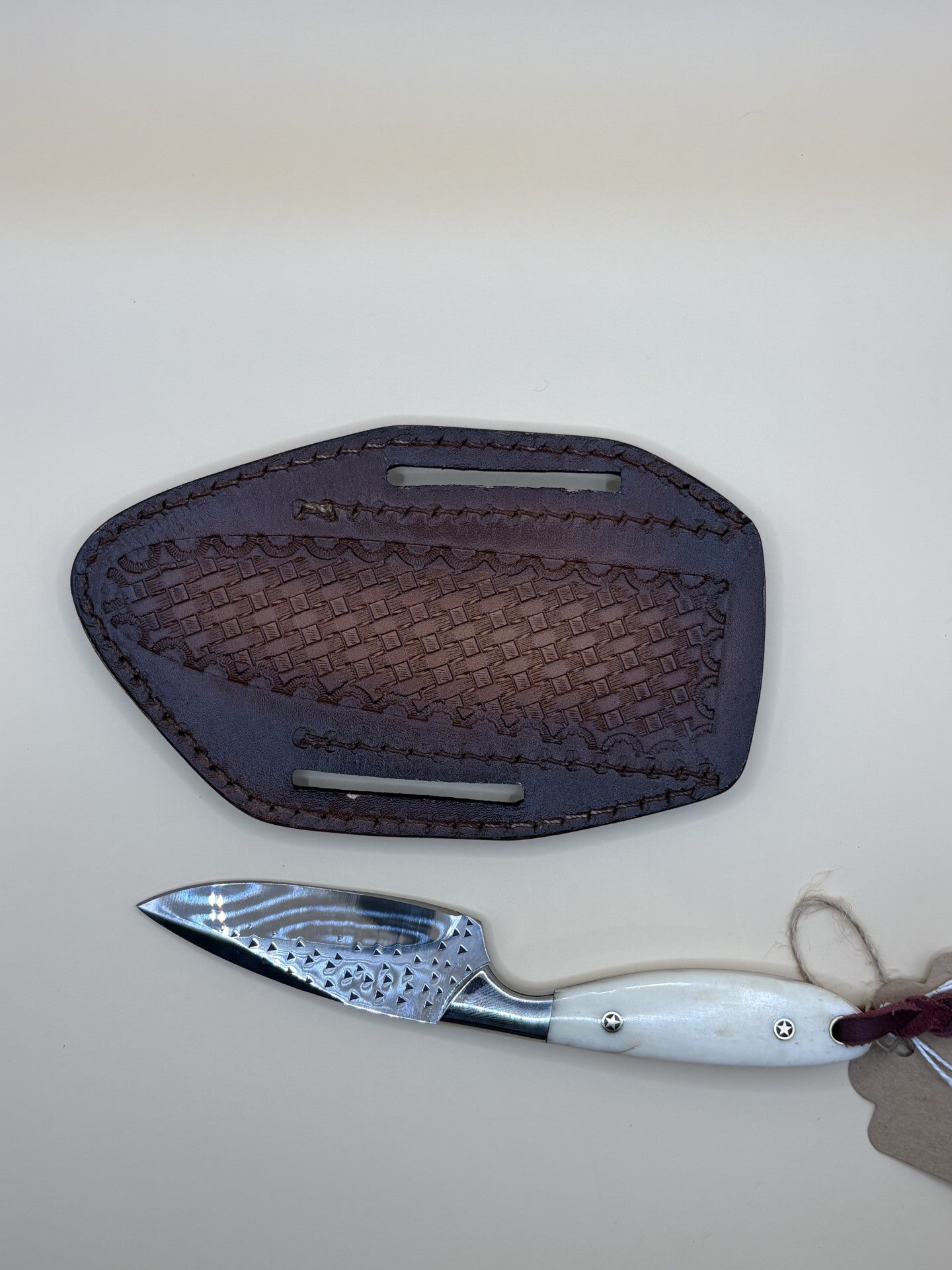 Exotic Texas Knives D2 Camel Bone Handle Knife – Premium Handmade Fixed Blade