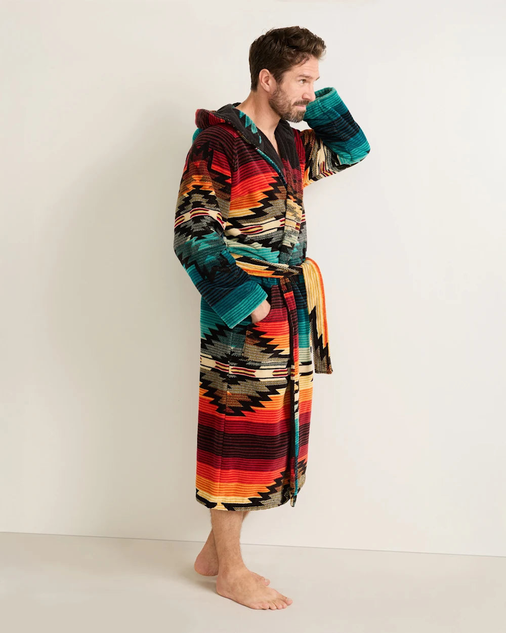 Pendleton Saltillo Sunset Cotton Terry Velour Bathrobe – Unisex Luxury Robe