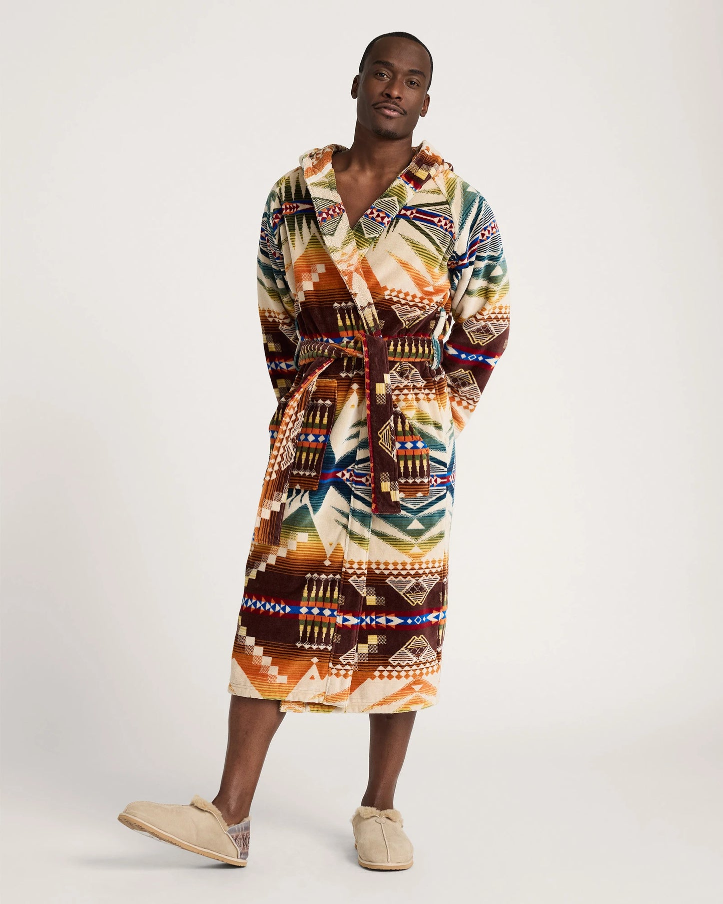 Unisex Mystic Lake Cotton Terry Velour Bathrobe