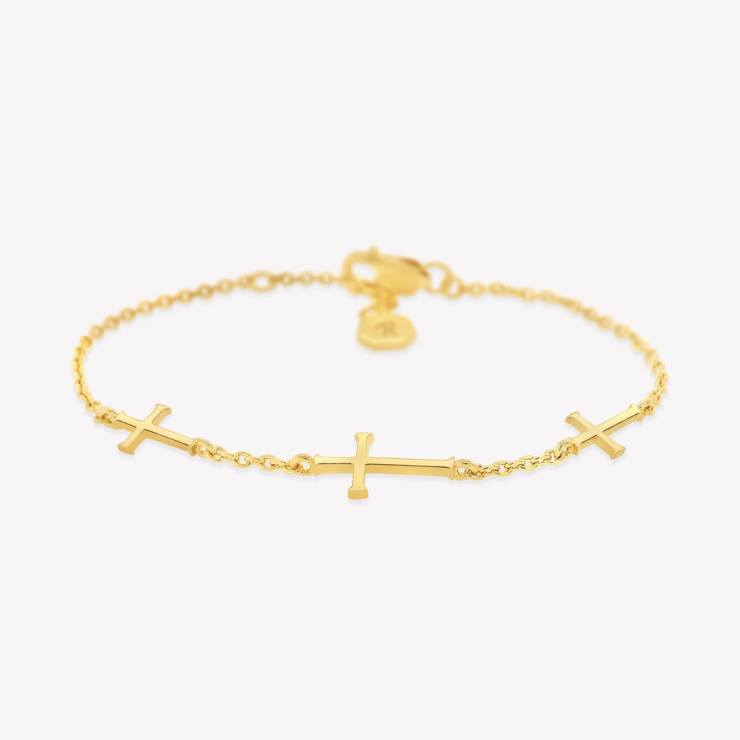 Gold Calvary Cross Bracelet