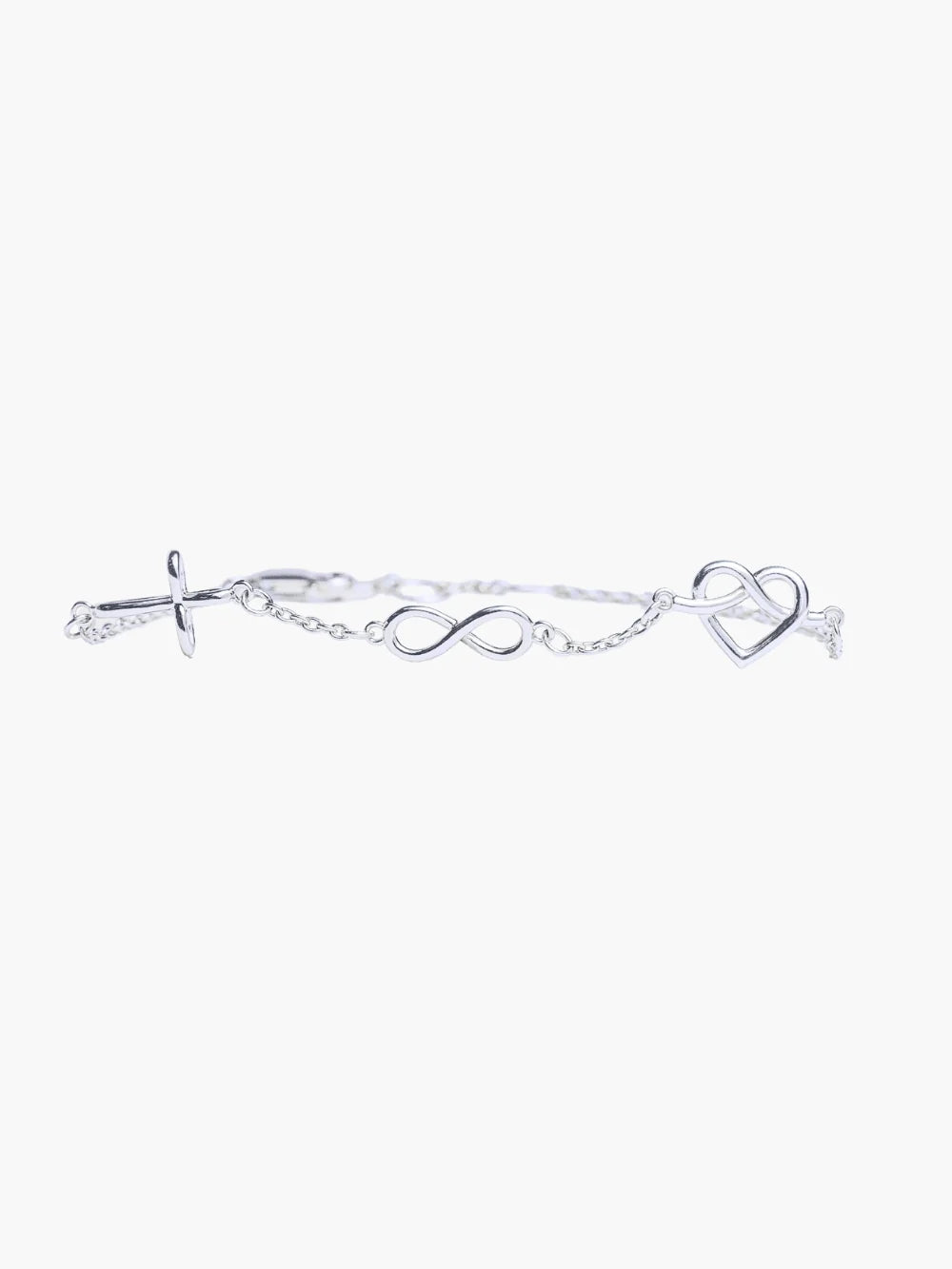 Rizen Christian Jewelry Silver Faith, Hope & Love Bracelet