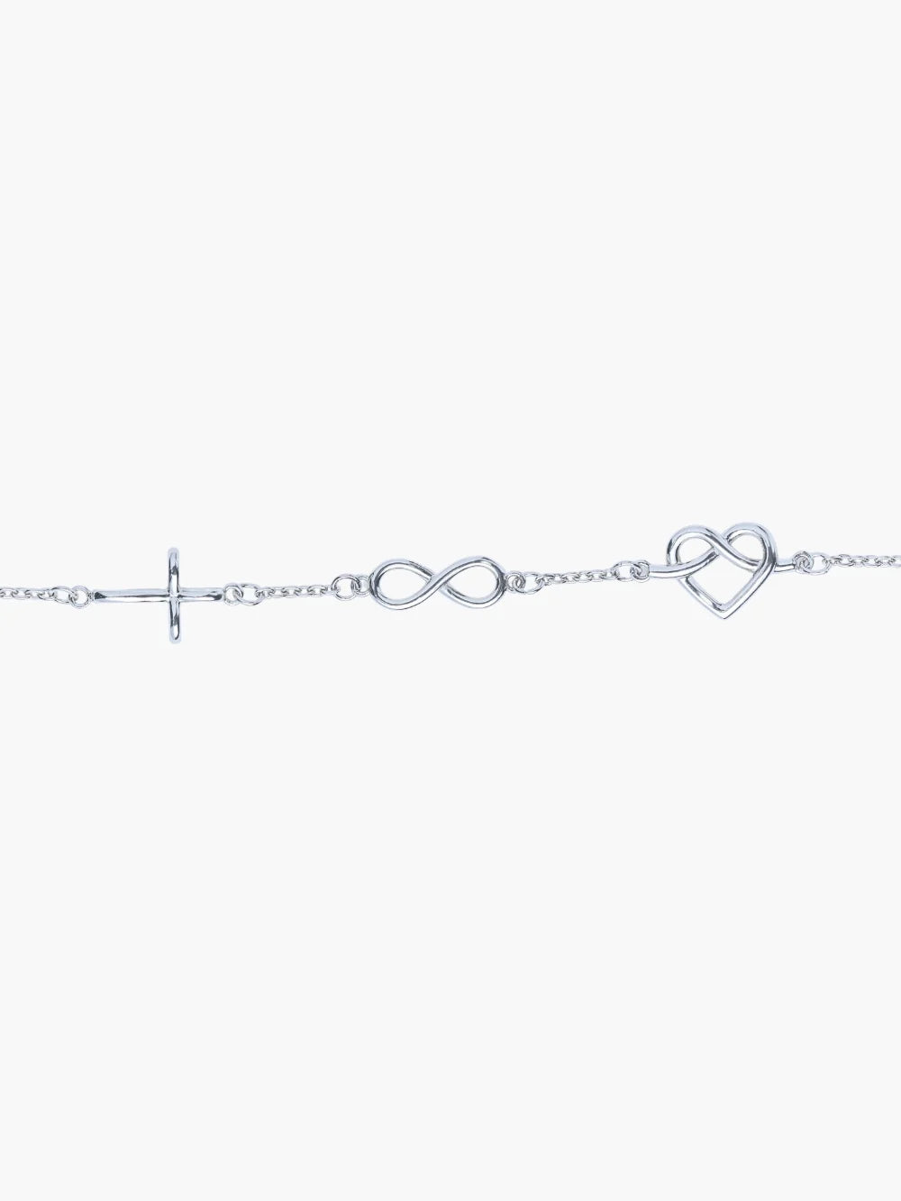Rizen Christian Jewelry Silver Faith, Hope & Love Bracelet