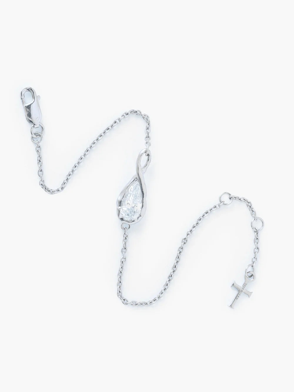 Rizen Christian Jewelry Silver Solace Tear Bracelet – 6.7"