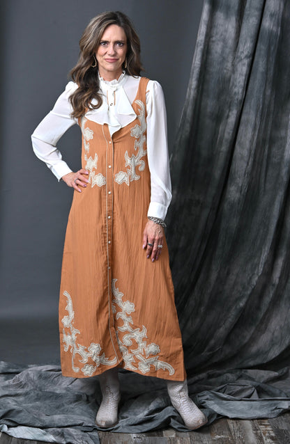 Apricot Dress Stitch Appl