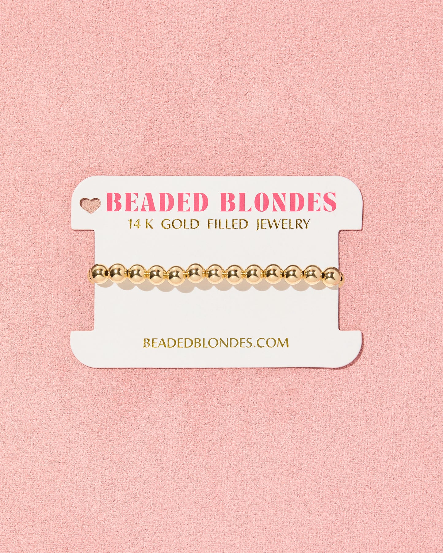 6MM Gold Beaded Bracelet