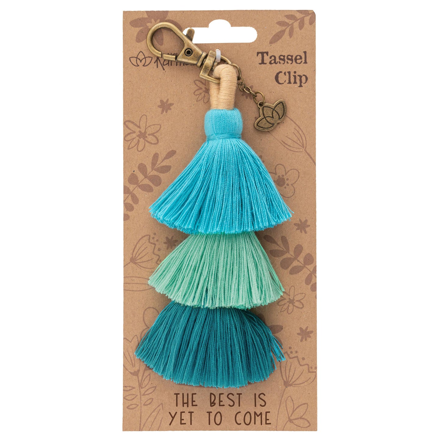 Karma - Tassel Clip Keychain: What you got - Green
