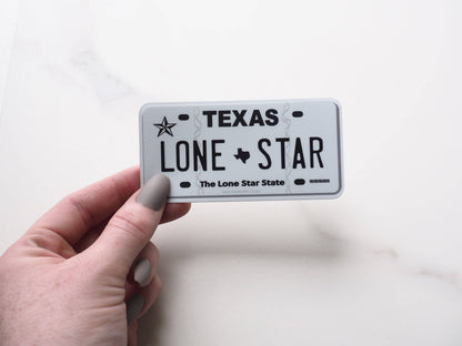 Lone Star License Plate Sticker