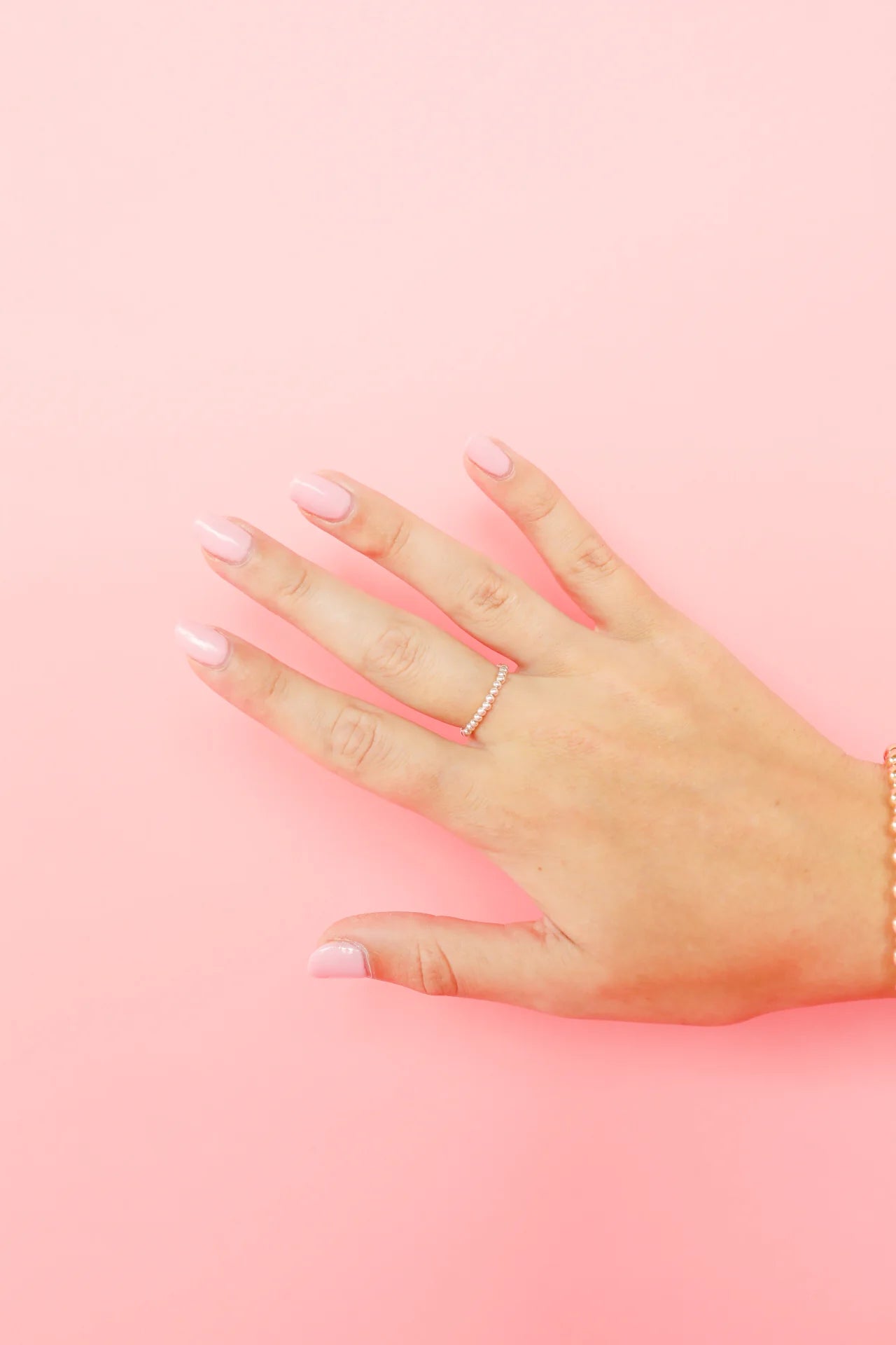 Ella Beaded Band in Silver