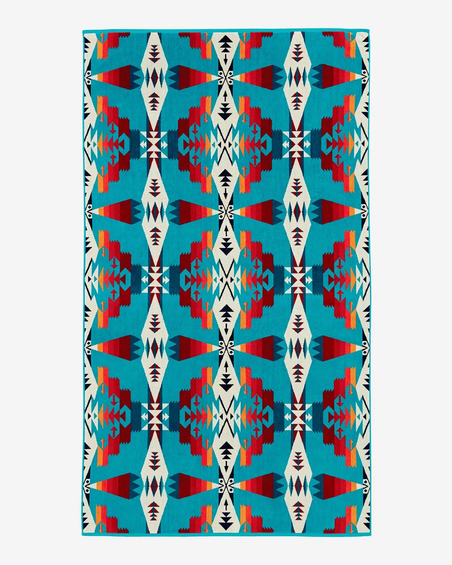 Pendleton Oversized Jacquard Spa Towel- Tucson Turquoise