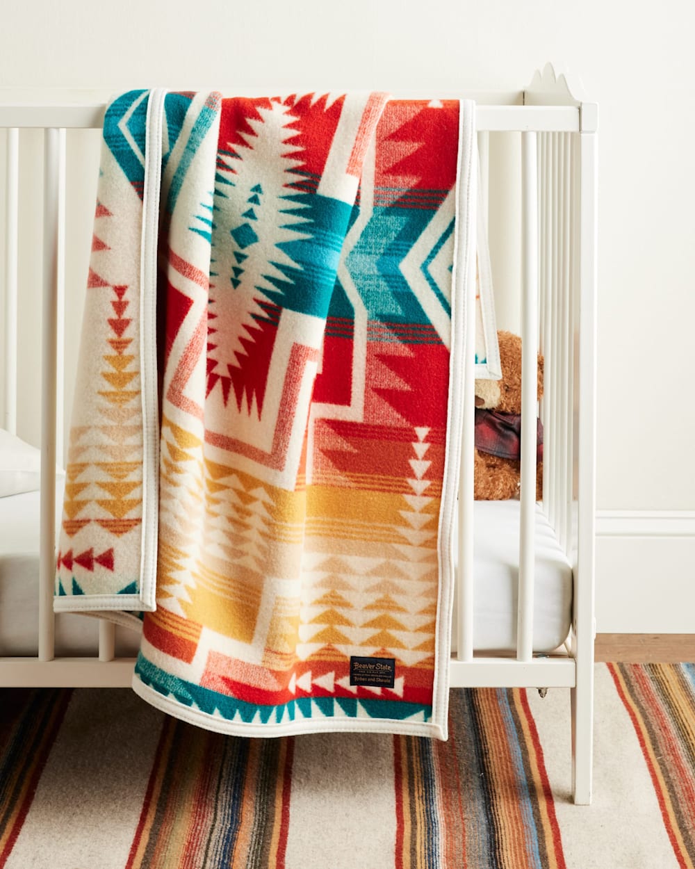 Pendleton Harding Star Ivory Luxurious Crib Blanket – Premium Baby Blanket