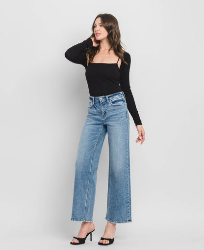 FM - HIGH RISE WIDE LEG JEANS ELBE RIVER