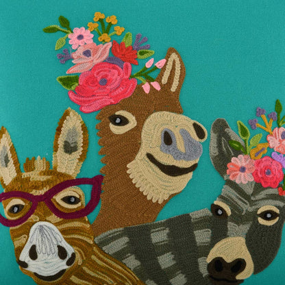 DONKEY SELPHIE PILLOW 18x18"