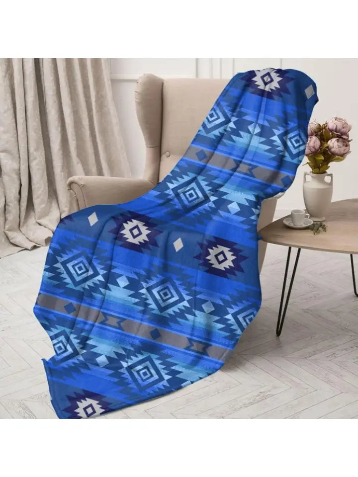 Small Blanket - Blue Flannel Dakota