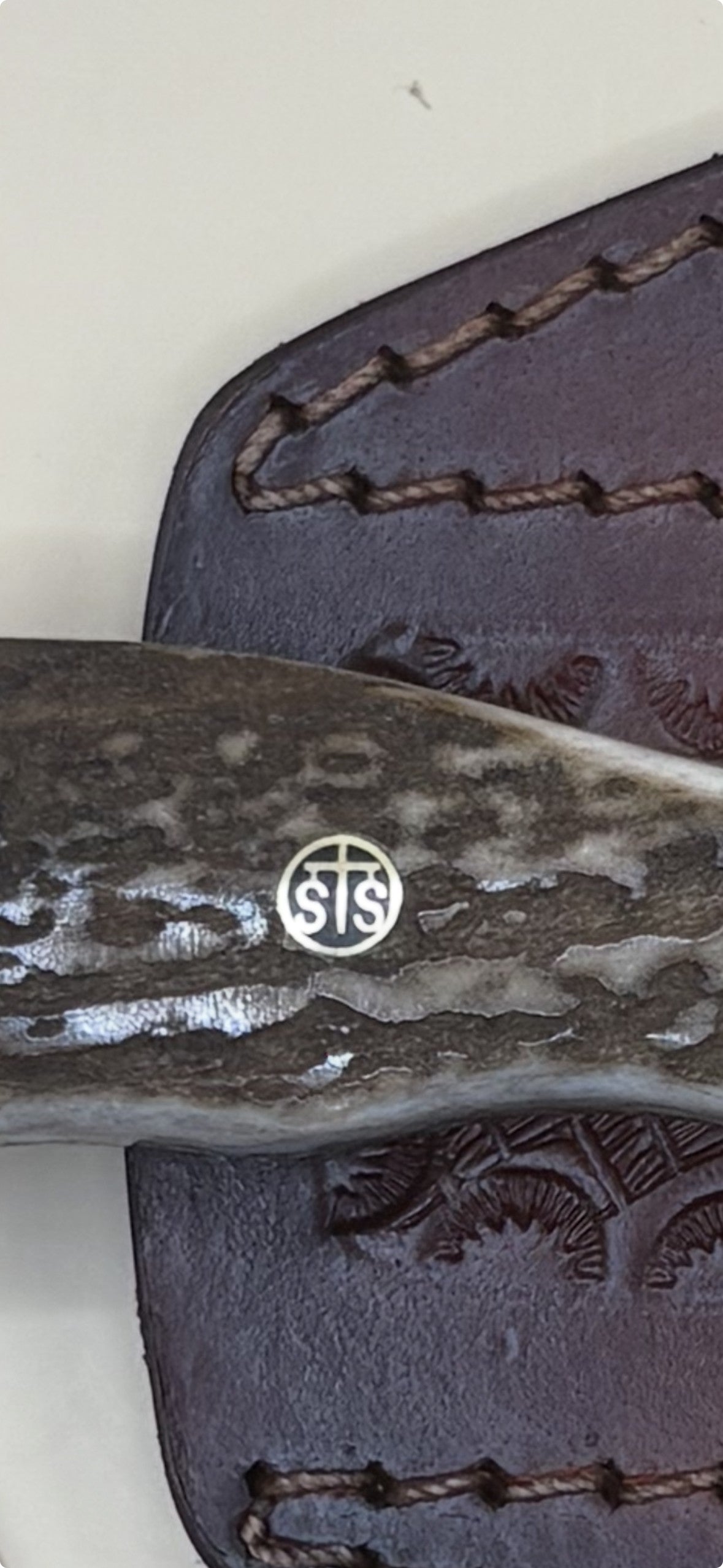 STS Ranch x Exotic Texas Knives D2 Cut-N-Up Powder-Coated Knife with Elk Handle