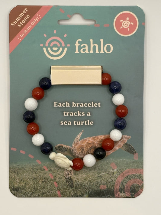Fahlo The Journey Bracelet – Sea Turtle Tracking Bracelet in Summer Stone