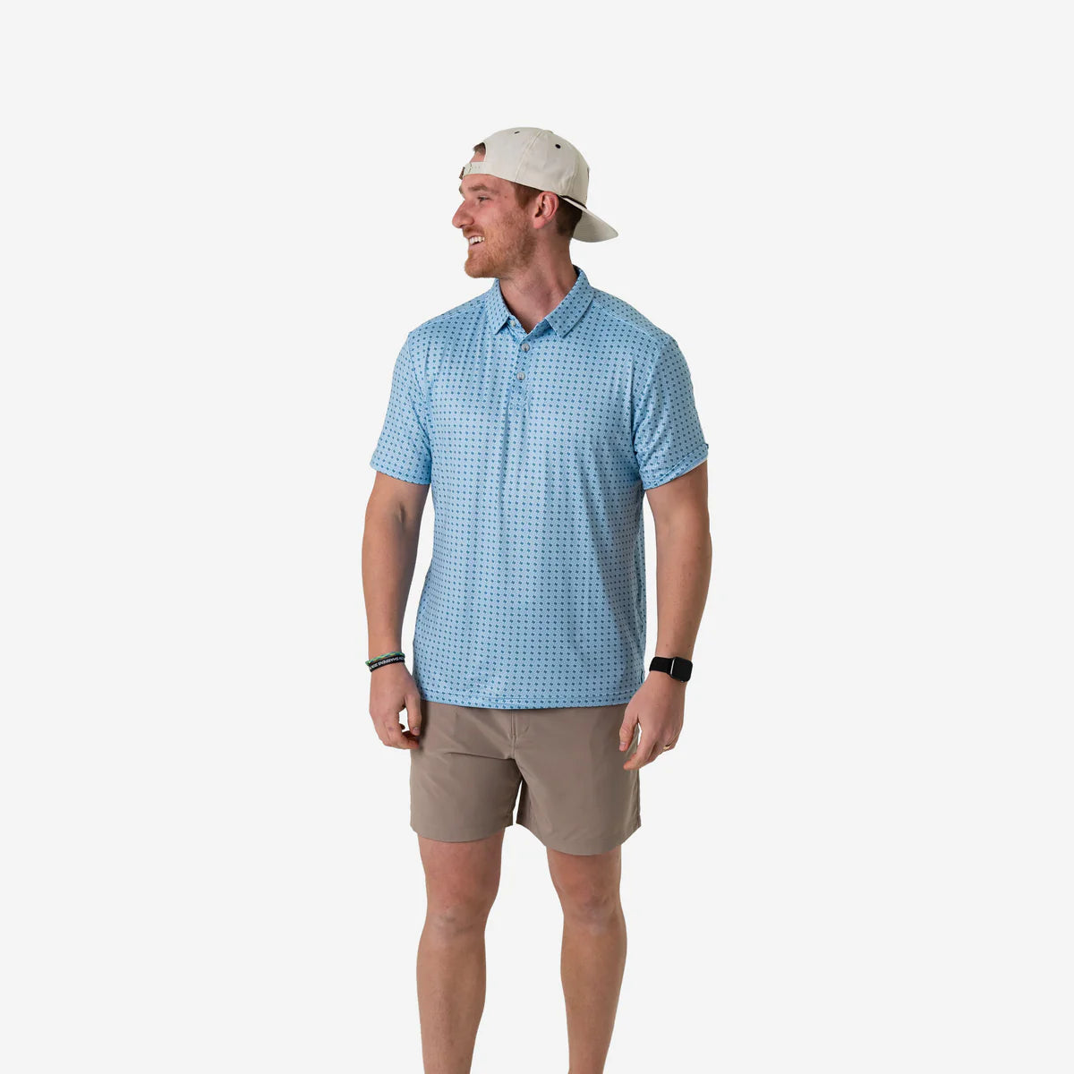 Texas Light Blue Perf Polo