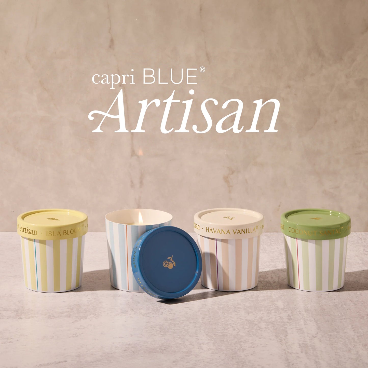 Capri Blue Volcano Artisan Gelato Cup Candle – 6.5 oz Signature Scent Candle