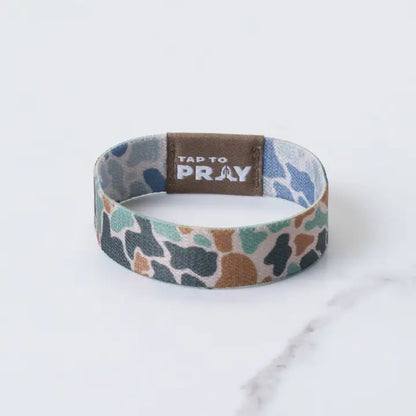 Tap To Pray Wristbands - River Rock Camo & Sage