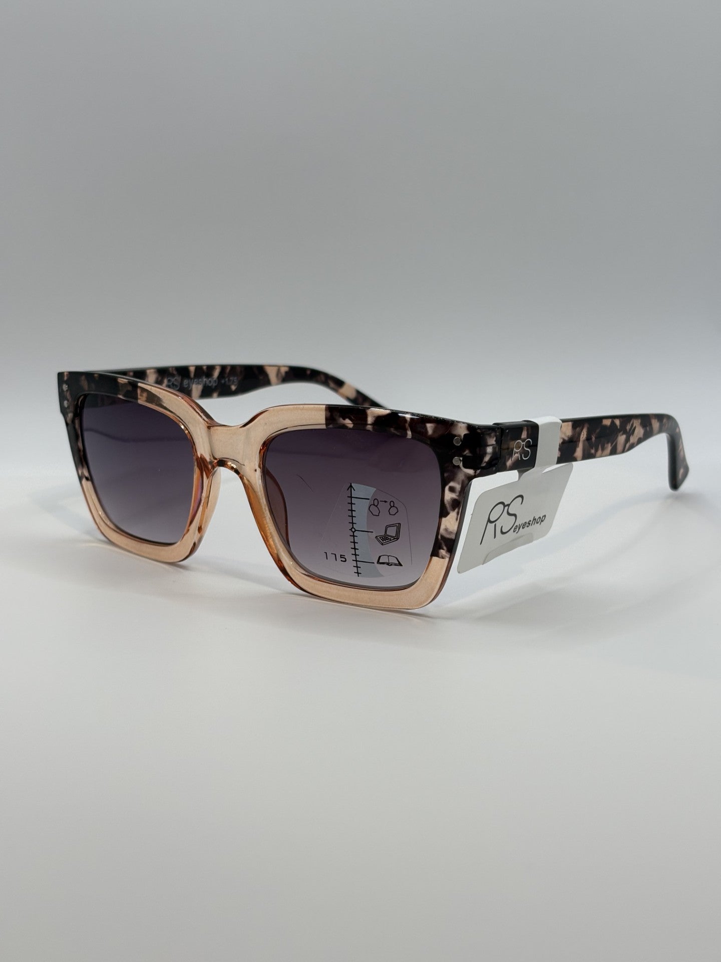 RS Eyeshop Pink & Tortoise Progressive Reader Sunglasses – Fashion Eyewear for Women