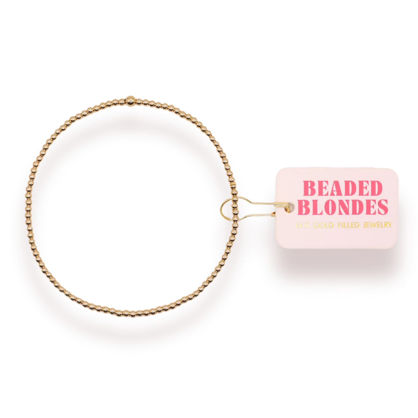 2MM Gold Beaded Bracelet