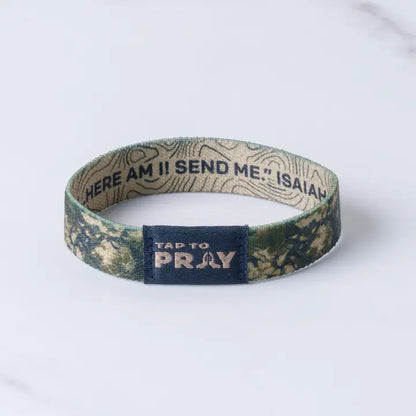 Tap To Pray Wristbands - Valor Camo & Isaiah 6:8