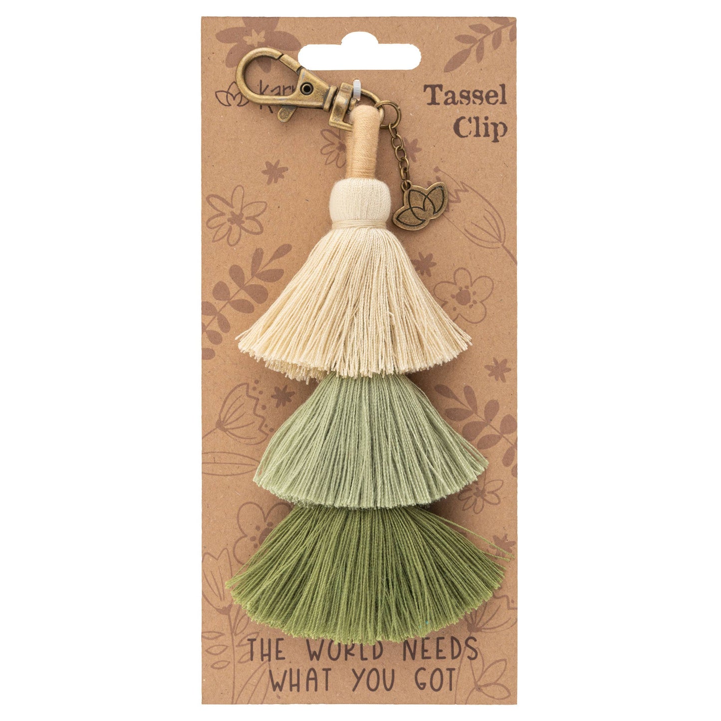 Karma - Tassel Clip Keychain: See Good - Pink