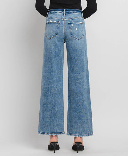 FM - HIGH RISE WIDE LEG JEANS ELBE RIVER